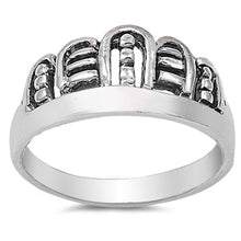 Load image into Gallery viewer, Sterling Silver Crown Shaped Plain RingsAnd Face Height 9mmAnd Band Width 3mm