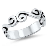 Sterling Silver Celtic Shaped Plain RingsAnd Band Width 5mm