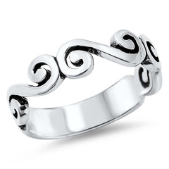 Sterling Silver Celtic Shaped Plain RingsAnd Band Width 5mm