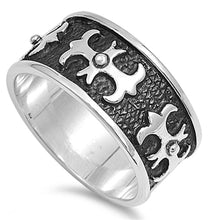 Load image into Gallery viewer, Sterling Silver Cross Shaped Plain RingsAnd Band Width 12mm