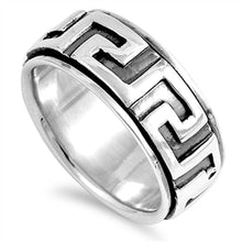 Load image into Gallery viewer, Sterling Silver Spinner Shaped Plain RingsAnd Band Width 10mm
