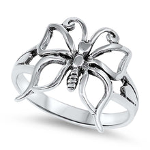 Load image into Gallery viewer, Sterling Silver Butterfly Shaped Plain Rings and Face Height 17mm