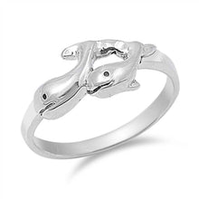 Load image into Gallery viewer, Sterling Silver Whale Shaped Plain RingsAnd Face Height 6mm