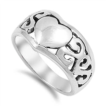 Load image into Gallery viewer, Sterling Silver Celtic Love Shaped Plain RingsAnd Face Height 10mmAnd Weight 5.3grams