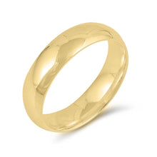 Load image into Gallery viewer, Sterling Silver Yellow Gold Plated High Polish 5mm Wedding Band Ring