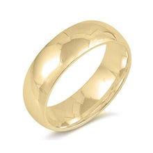 Load image into Gallery viewer, Sterling silver Yellow Gold Plated 6mm Wedding Band