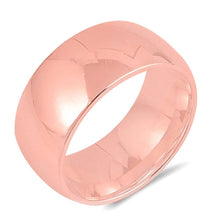 Load image into Gallery viewer, Sterling Silver Rose Gold Plated Wedding Band Plain RingsAnd Width 9mm