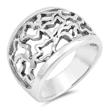 Load image into Gallery viewer, Sterling Silver Celtic Shaped Plain RingsAnd Face Height 17mmAnd Band Width 6mmAnd Weight 6.6grams