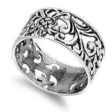 Load image into Gallery viewer, Sterling Silver Celtic Shaped Plain RingsAnd Band Width 10mm