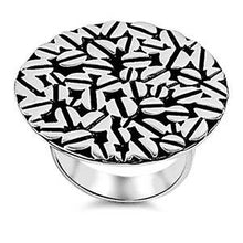 Load image into Gallery viewer, Sterling Silver Round Coffee Bean Shaped Plain RingsAnd Face Height 30mmAnd Weight 12grams