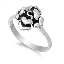 Load image into Gallery viewer, Sterling Silver Rhodium Coated Plumeria Shaped Plain RingsAnd Face Height 12mmAnd Band Width 5mm