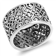 Load image into Gallery viewer, Sterling Silver Heart Shaped Plain RingsAnd Band Width 13mm