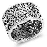 Sterling Silver Heart Shaped Plain RingsAnd Band Width 13mm