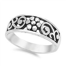 Load image into Gallery viewer, Sterling Silver Plumeria Shaped Plain RingsAnd Face Height 7mmAnd Band Width 4mm