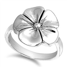 Load image into Gallery viewer, Sterling Silver Plumeria Shaped Plain RingsAnd Face Height 16mmAnd Weight 5.5grams