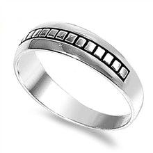 Load image into Gallery viewer, Sterling Silver Spinner Shaped Plain RingsAnd Face Height 6mmAnd Band Width 3mm