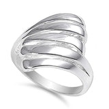Sterling Silver Shell Shaped Plain RingsAnd Face Height 22mmAnd Weight 5.6grams