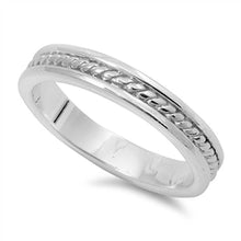 Load image into Gallery viewer, Sterling Silver Spinner Shaped Plain RingsAnd Band Width 5mmAnd Weight 6.2grams