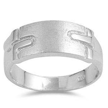 Load image into Gallery viewer, Sterling Silver Cross Shaped Plain RingsAndBand Width 5mm