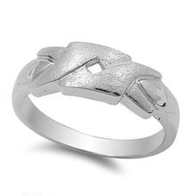 Load image into Gallery viewer, Sterling Silver Belt Shaped Plain RingsAnd Face Height 7mmAnd Band Width 3mm