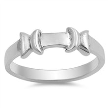 Load image into Gallery viewer, Sterling Silver Satin Finish Belt Shaped Plain RingsAnd Face Height 5mmAnd Band Width 3mm