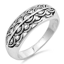 Load image into Gallery viewer, Sterling Silver Spinner Shaped Plain RingsAnd Face Height 8mmAnd Band Width 3mm