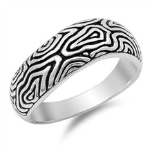 Load image into Gallery viewer, Sterling Silver Celtic Shaped Plain RingsAnd Face Height 8mmAnd Band Width 4mm