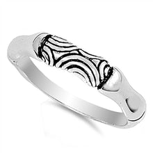 Load image into Gallery viewer, Sterling Silver Bamboo Shaped Plain RingsAnd Face Height 5mm