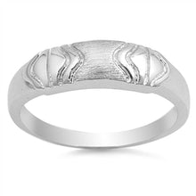 Load image into Gallery viewer, Sterling Silver Satin Celtic Shaped Plain RingsAnd Face Height 5mmAnd Band Width 2mm