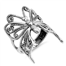 Load image into Gallery viewer, Sterling Silver Butterfly Shaped Plain RingsAnd Face Height 25mmAnd Band Width 4mm
