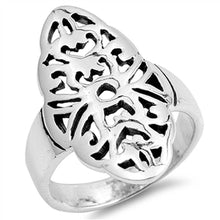 Load image into Gallery viewer, Sterling Silver Celtic Design Plain RingsAnd Face Height 25mmAnd Band Width 5mm