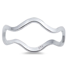 Load image into Gallery viewer, Sterling Silver Waves Shaped Plain RingsAnd Band Width 5mm