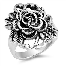 Load image into Gallery viewer, Sterling Silver Flower Shaped Plain RingsAnd Band Width 4mmAnd Face Height 24mm