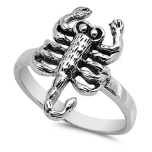 Load image into Gallery viewer, Sterling Silver Scorpion Shaped Plain RingsAnd Band Width 3mmAnd Face Height 19mm