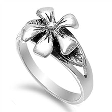 Load image into Gallery viewer, Sterling Silver Plumeria Shaped Plain RingsAnd Face Height 13mmAnd Weight 4.8grams