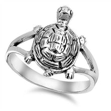 Load image into Gallery viewer, Sterling Silver Turtle Shaped Plain RingsAnd Face Height 7mm