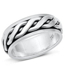Load image into Gallery viewer, Sterling Silver High Polish Spinner Ring