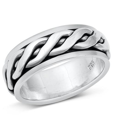 Sterling Silver High Polish Spinner Ring