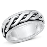 Sterling Silver High Polish Spinner Ring