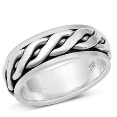 Sterling Silver High Polish Spinner Ring