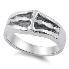 Load image into Gallery viewer, Sterling Silver Fingers Shaped Plain RingsAnd Band Width 4mmAnd Face Height 9mm