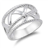 Sterling Silver Spinner Shaped Plain RingsAnd Face Height 13mmAnd Band Width 6mm