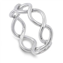 Load image into Gallery viewer, Sterling Silver Infinity Shaped Plain RingsAnd Face Height 10mm
