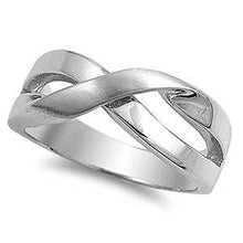 Load image into Gallery viewer, Sterling Silver Infinity Shaped Plain RingsAnd Face Height 8mmAnd Band Width 4mmAnd Weight 6grams