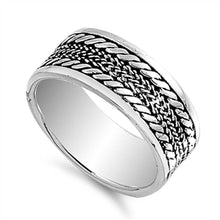 Load image into Gallery viewer, Sterling Silver Spinner Shaped Plain RingsAnd Band Width 9mmAnd Weight 7grams