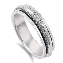 Load image into Gallery viewer, Sterling Silver Spinner Shaped Plain RingsAnd Band Width 7mm