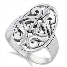 Load image into Gallery viewer, Sterling Silver Celtic Shaped Plain RingsAnd Face Height 24mmAnd Band Width 4mm