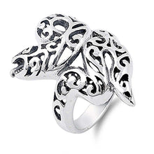 Load image into Gallery viewer, Sterling Silver Snake Shaped Plain RingsAnd Face Height 28mm