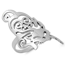 Load image into Gallery viewer, Sterling Silver Cat Shaped Plain RingsAnd Face Height 30mm
