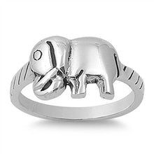 Load image into Gallery viewer, Sterling Silver Trendy Elephant Twisted Band Ring with Face Height of 10MM